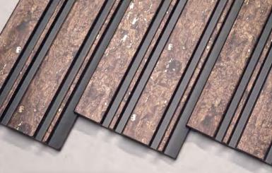 Multi Colour Wooden Charcoal Louver Wood 8x0.4 Ft - Pn 00658