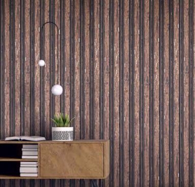 Multi Colour Wooden Charcoal Louver Wood 8x0.4 Ft - Pn 00658