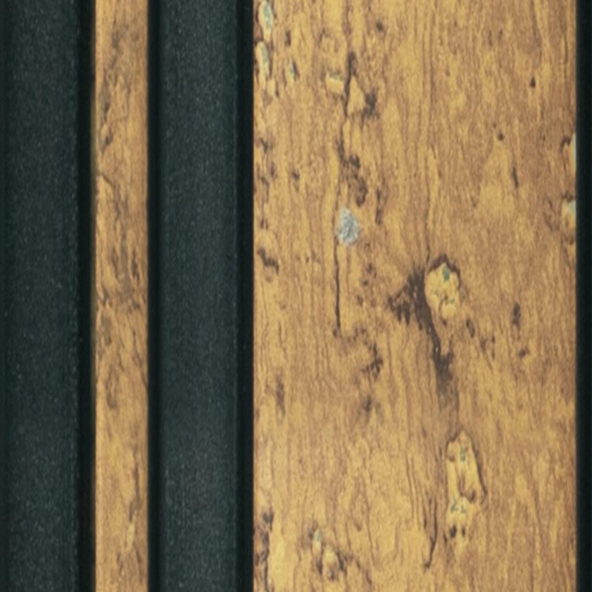 Multi Colour Wooden Charcoal Louver Wood 8x0.4 Ft - Pn 00659