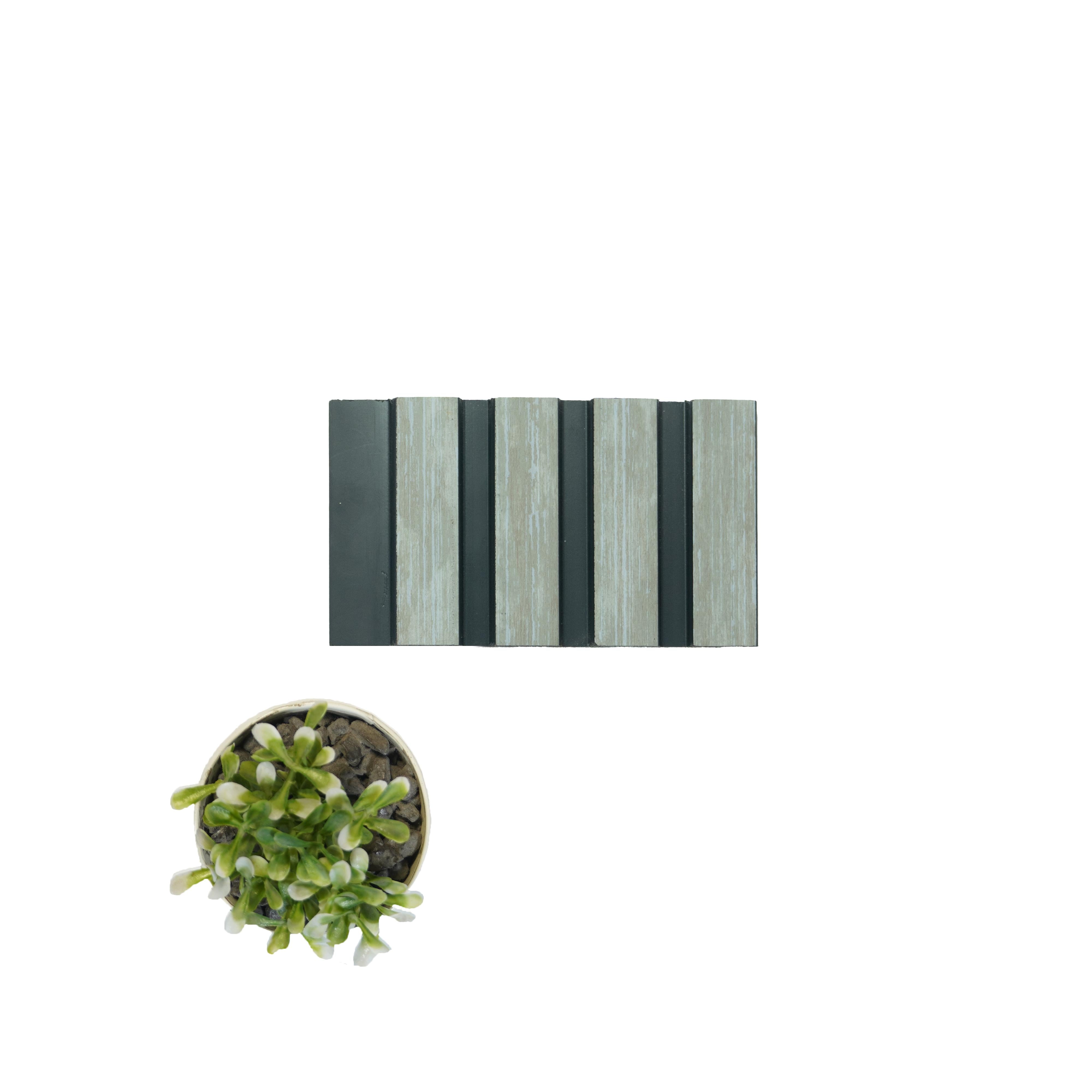 Multi Colour Wooden Charcoal Louver Wood 8x0.4 Ft - Pn 03374