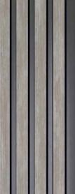 Multi Colour Wooden Charcoal Louver Wood 8x0.4 Ft - Pn 03374