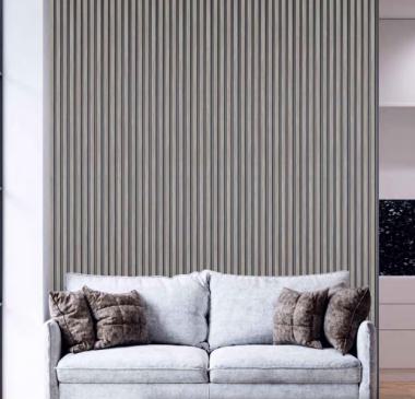 Multi Colour Wooden Charcoal Louver Wood 8x0.4 Ft - Pn 03374