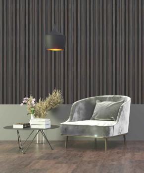 Multi Colour Wooden Charcoal Louver Wood 9.5x0.4 Ft - Pn 00672