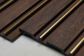 Multi Colour Wooden Charcoal Louver Wood 9.5x0.4 Ft - Pn 00673