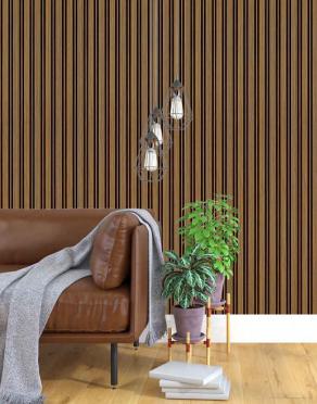 Multi Colour Wooden Charcoal Louver Wood 9.5x0.4 Ft - Pn 03376