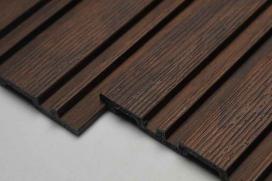 Multi Colour Wooden Charcoal Louver Wood 9.5x0.4 Ft - Pn 03377