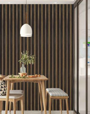 Multi Colour Wooden Charcoal Louver Wood 9.5x0.4 Ft - Pn 03378