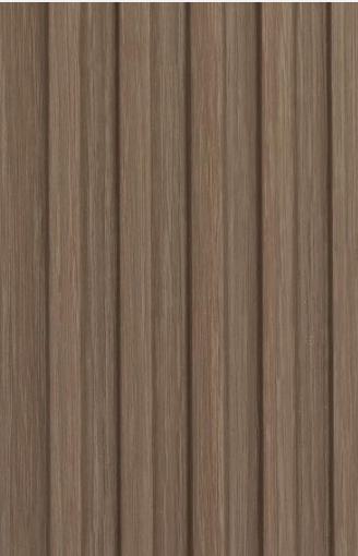 Interlock Charcoal Louvers Wood Muted Brown 9.5x0.38 Ft - Pn 02717 Q