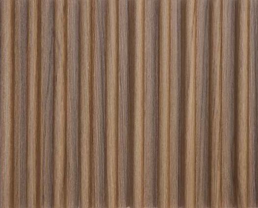 Caramel Pine Wpc Fluted Wall Panel Wood Brown 9.5x0.54 Ft - Op 6001 01