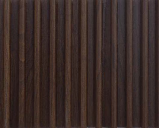 Dense Pine Wpc Fluted Wall Panel Wood Brown 9.5x0.54 Ft - Op 6001 04