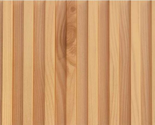 Regal Teak Wpc Fluted Wall Panel Wood Brown 9.5x0.54 Ft - Op 6002 01