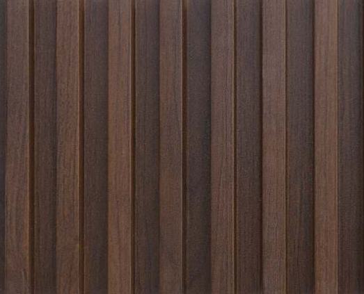 Brownish Wood Wpc Fluted Wall Panel Brown 9.5x0.54 Ft - Op 6002 02