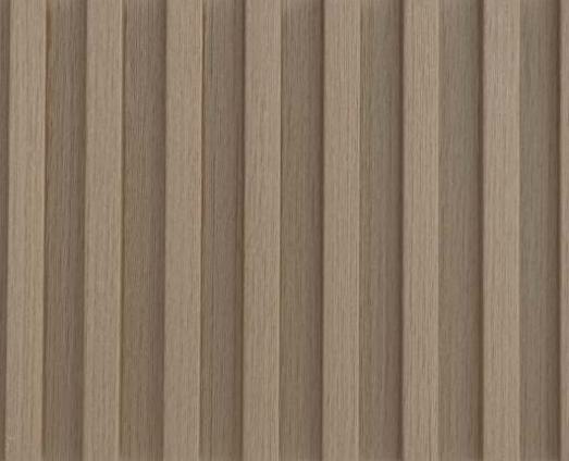 Brown Pine Wpc Fluted Wall Panel Wood 9.5x0.54 Ft - Op 6002 08