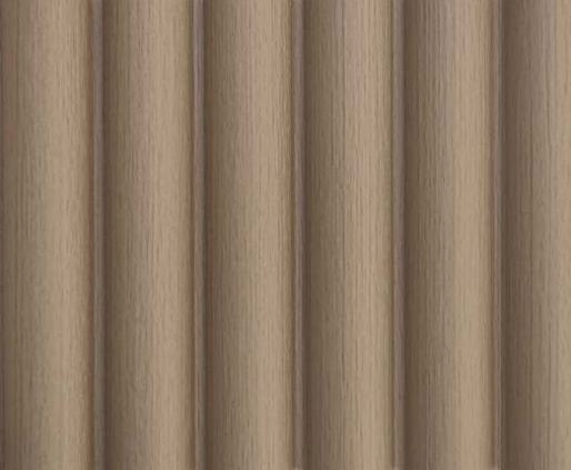Art Oak Light Wpc Fluted Wall Panel Fabric Brown 9.5x0.51 Ft - Op 6004 07