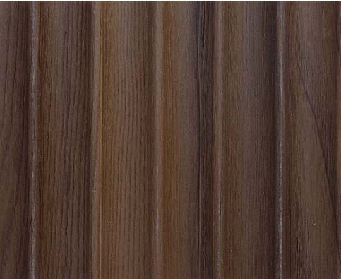 Foshian Walnut Wpc Fluted Wall Panel Wood Brown 9.5x0.52 Ft - Op 6005 04