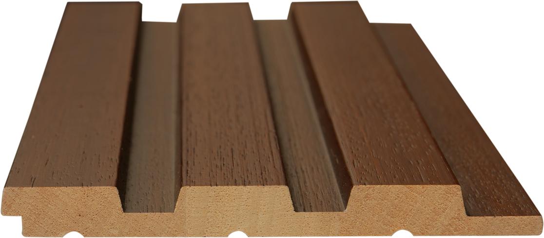 Olive Brown Interlock Wpc Louvers Wood 9.35x0.41 Ft - Pn 02736