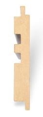 Organic Brown Barcode Pattern MDF HMR Grade Louver 9x0.39 ft wood Brown PN 00024