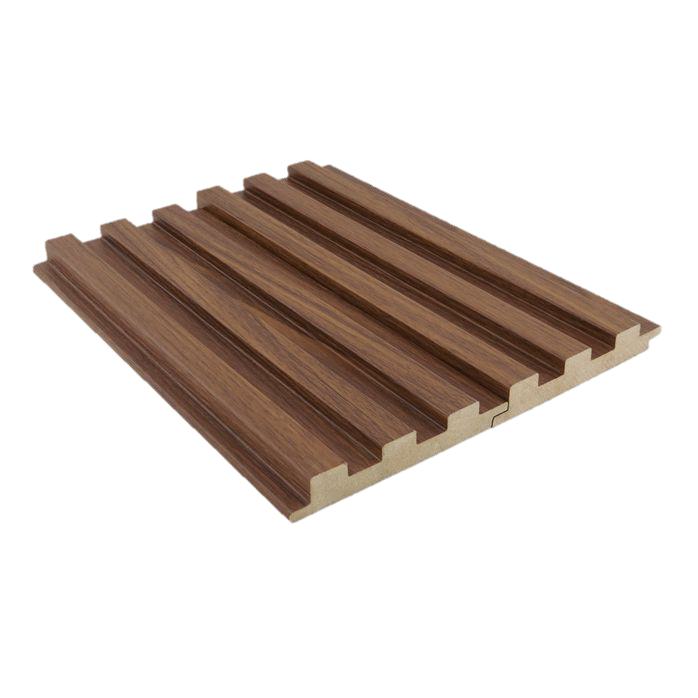 Cocoa Brown Linear Medium Pattern Louver 9x0.39 ft wood Brown PN 00025