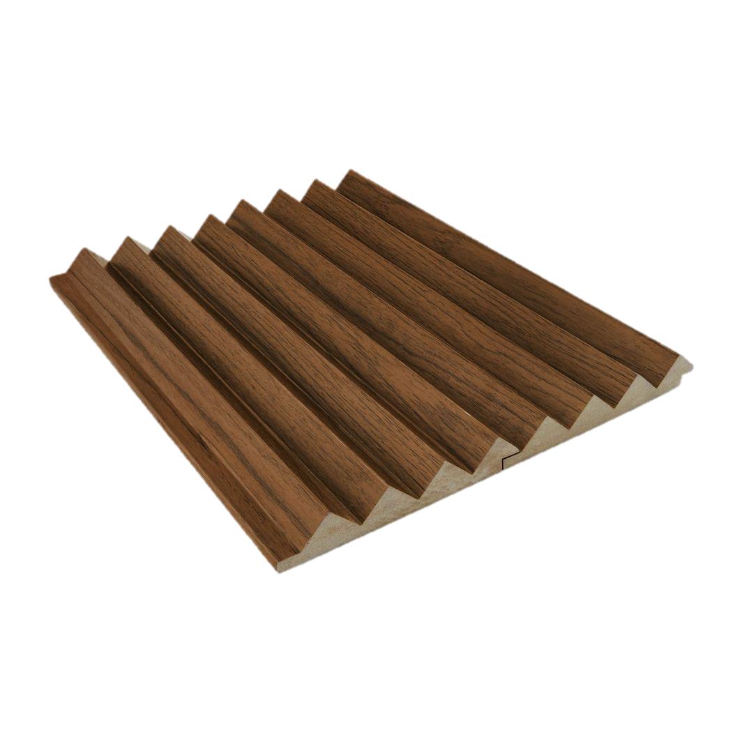 Cocoa Brown Triangle Pattern MDF HMR Grade Louver 9x0.39 ft wood Brown PN 00025