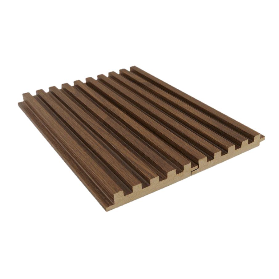 D Cocoa Brown Linear Small Pattern Louver 9x0.39 ft wood Brown PN 00025