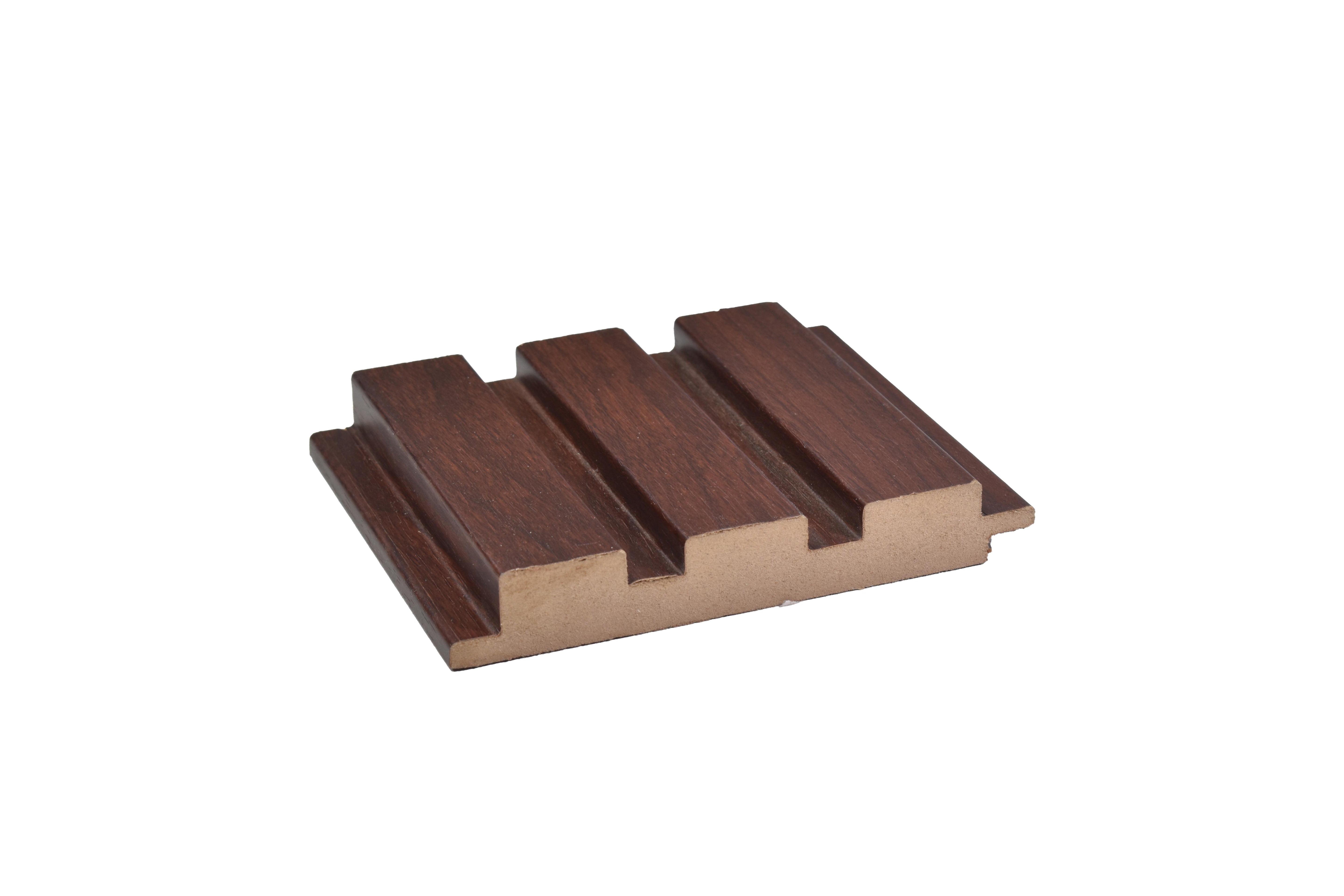 Slate Patterned Wooden Premium Mdf Louver Wood Brown 9.5x0.39 Ft - Pn 00032
