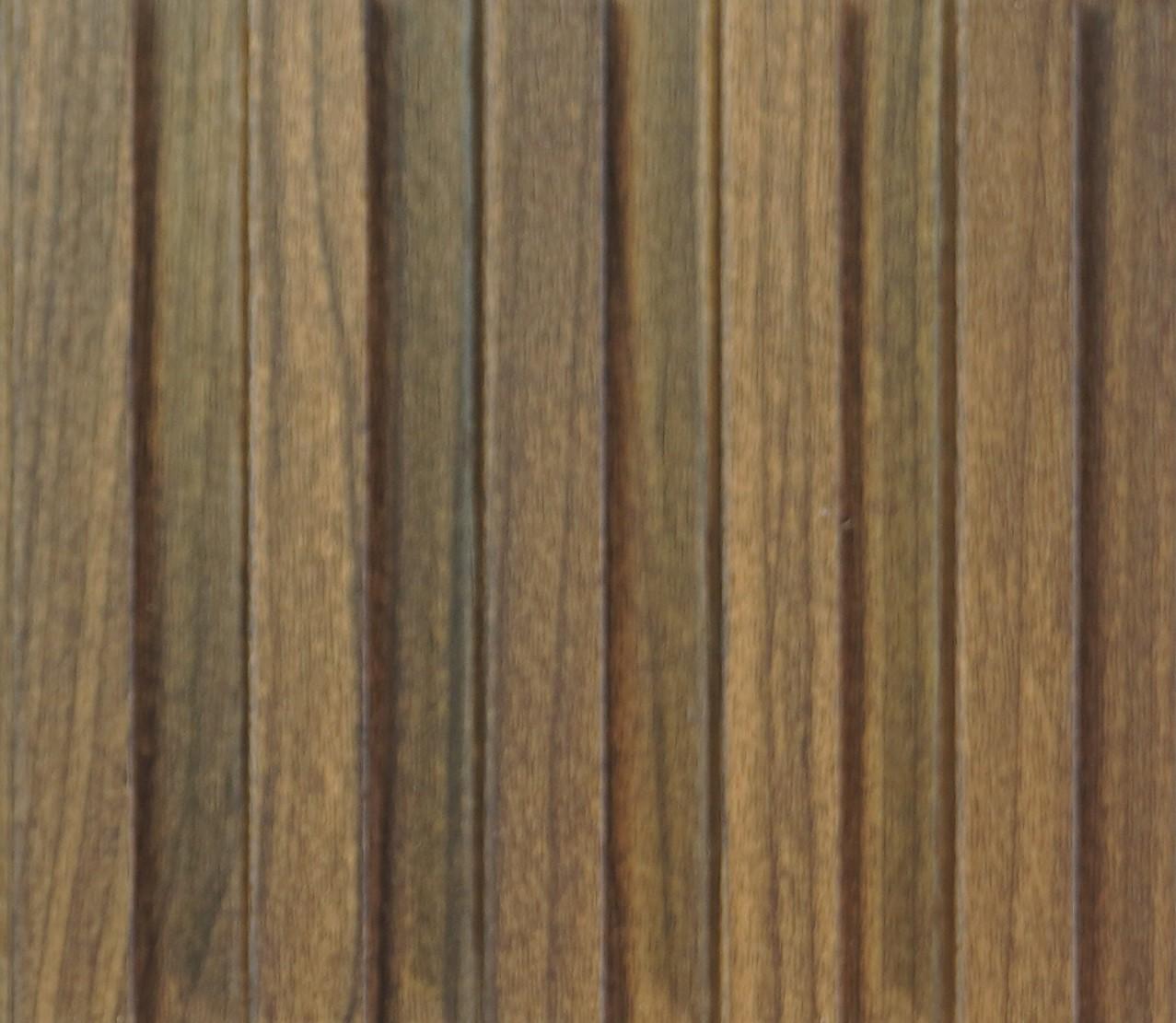 Ribbed Wooden Premium Mdf Louver Wood Brown 9.5x0.39 Ft - Pn 00036