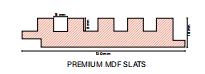 Ribbed Wooden Premium Mdf Louver Wood Brown 9.5x0.39 Ft - Pn 00037