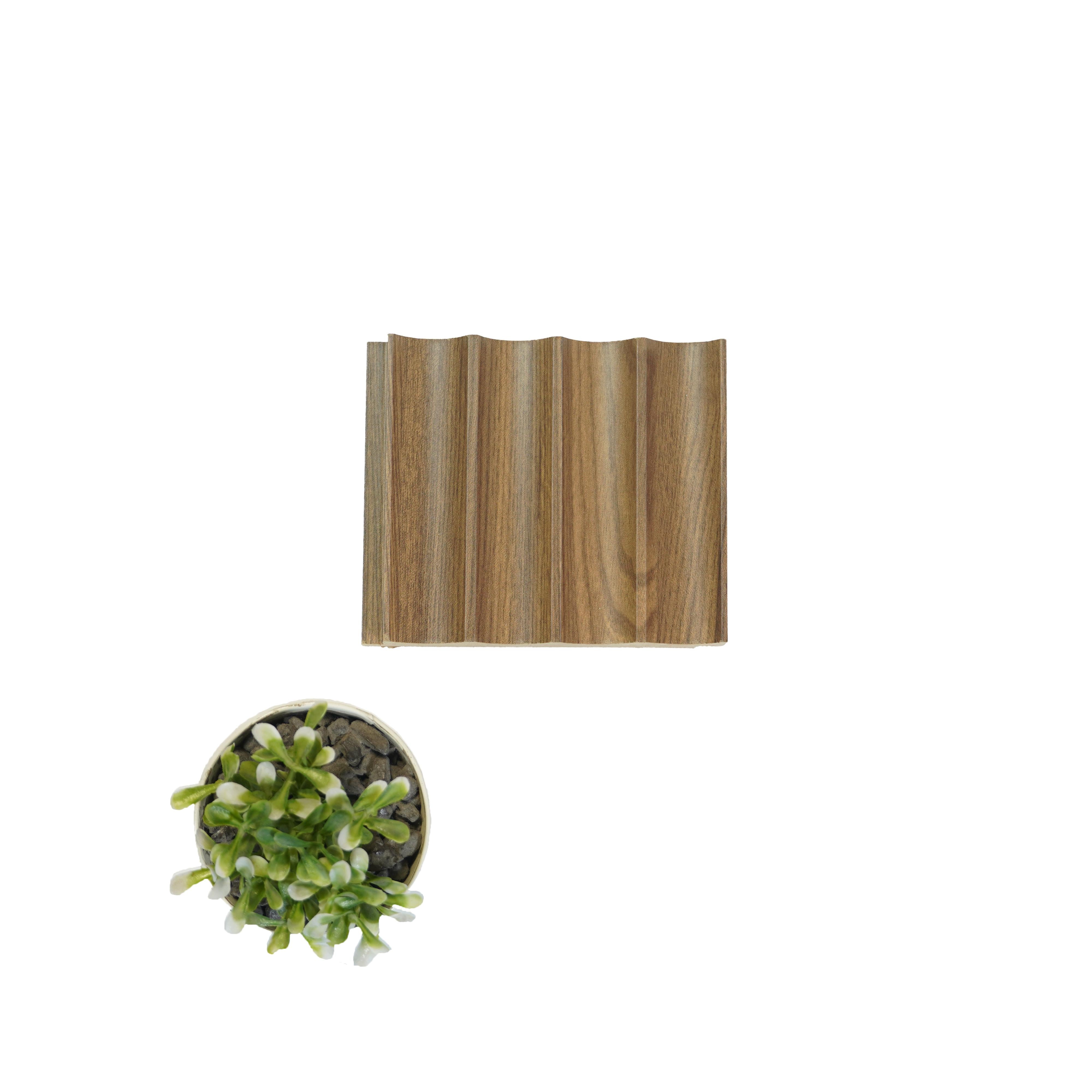 Fluted Wooden Premium Mdf Louver Wood Brown 9.5x0.39 Ft - Pn 00038