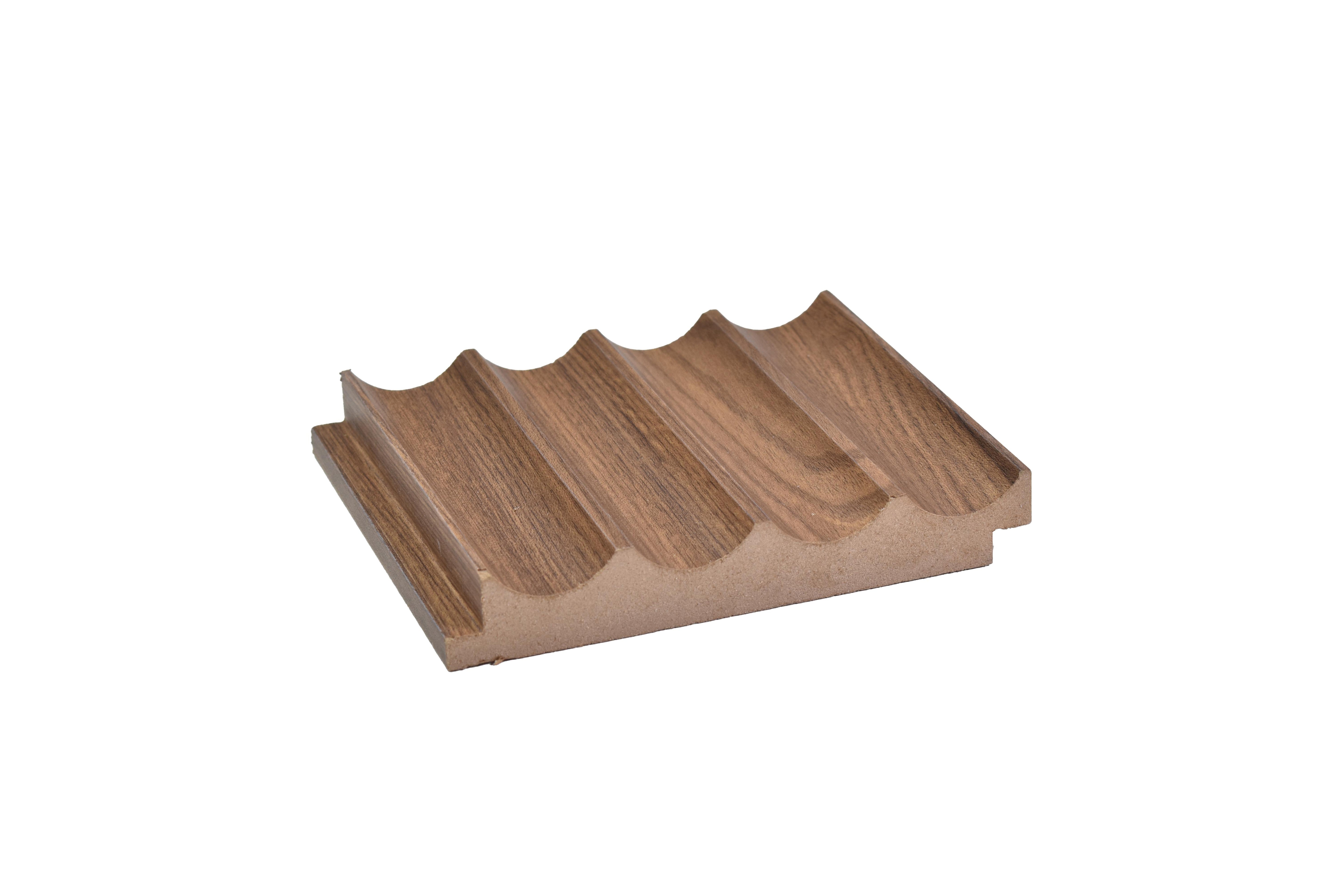 Fluted Wooden Premium Mdf Louver Wood Brown 9.5x0.39 Ft - Pn 00038