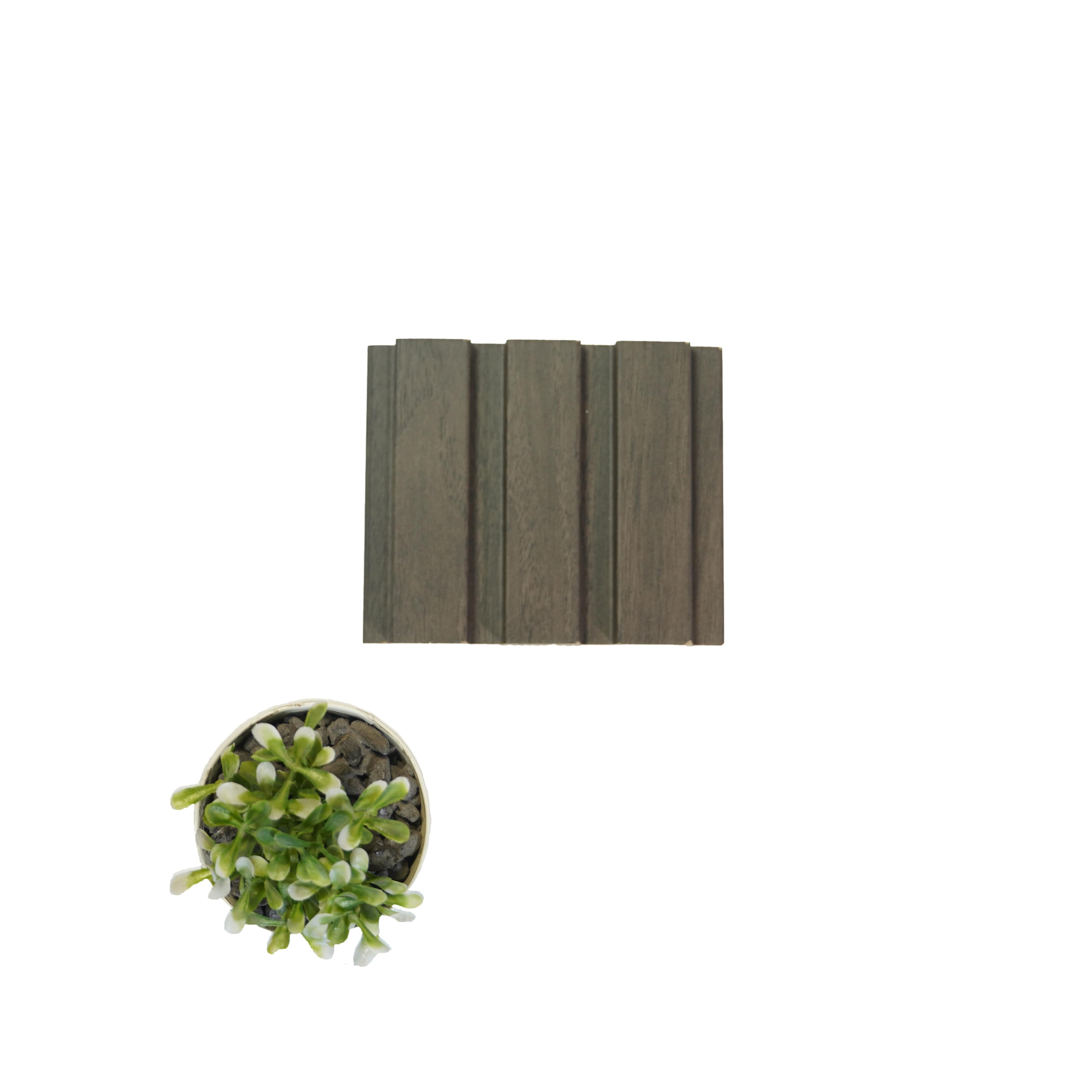 Slate Patterned Wooden Premium Mdf Louver Wood Brown 9.5x0.39 Ft - Pn 00040