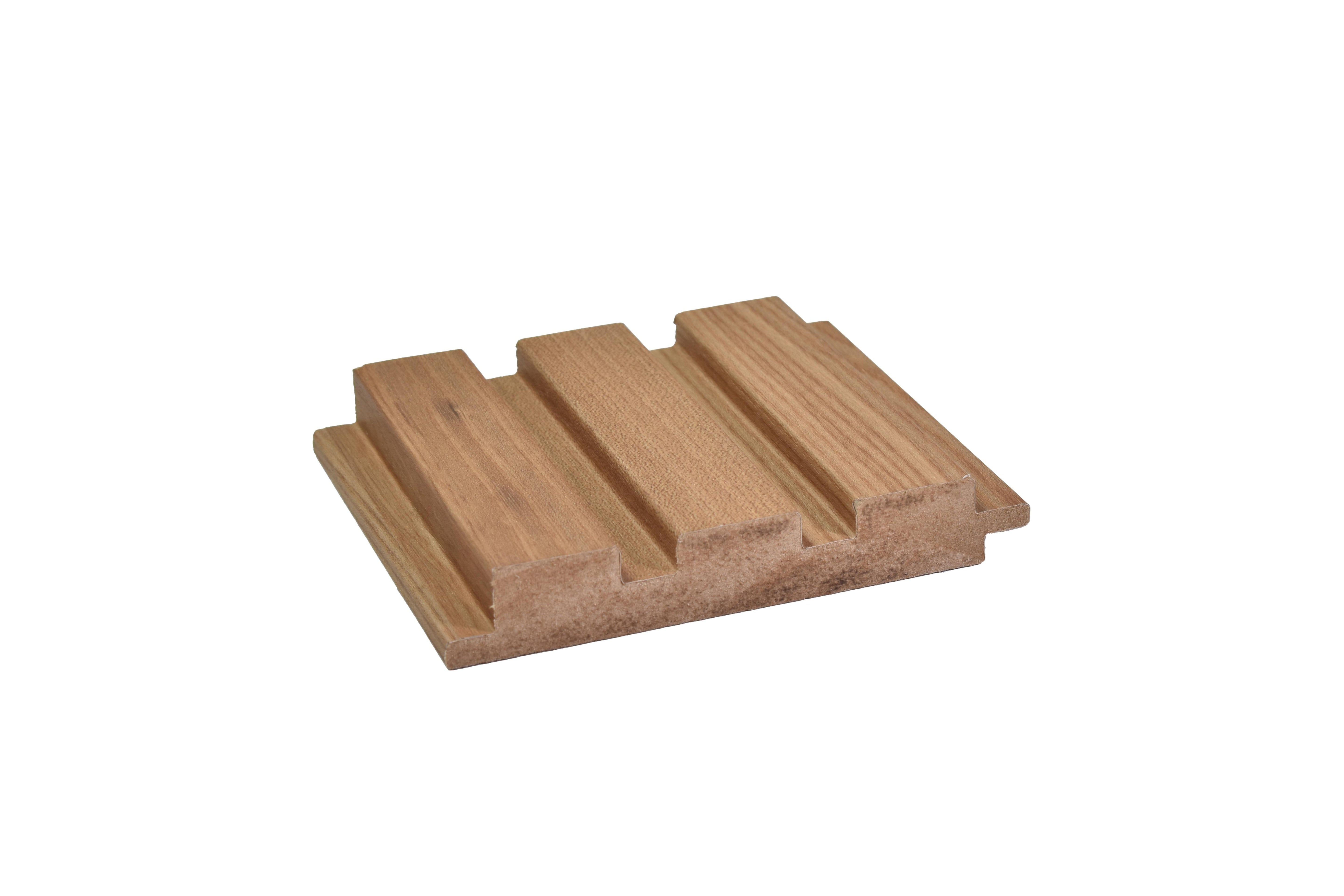 Slate Patterned Wooden Premium Mdf Louver Wood Brown 9.5x0.39 Ft - Pn 00041