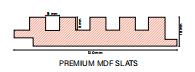 Ribbed Wooden Premium Mdf Louver Wood Brown 9.5x0.39 Ft - Pn 00043