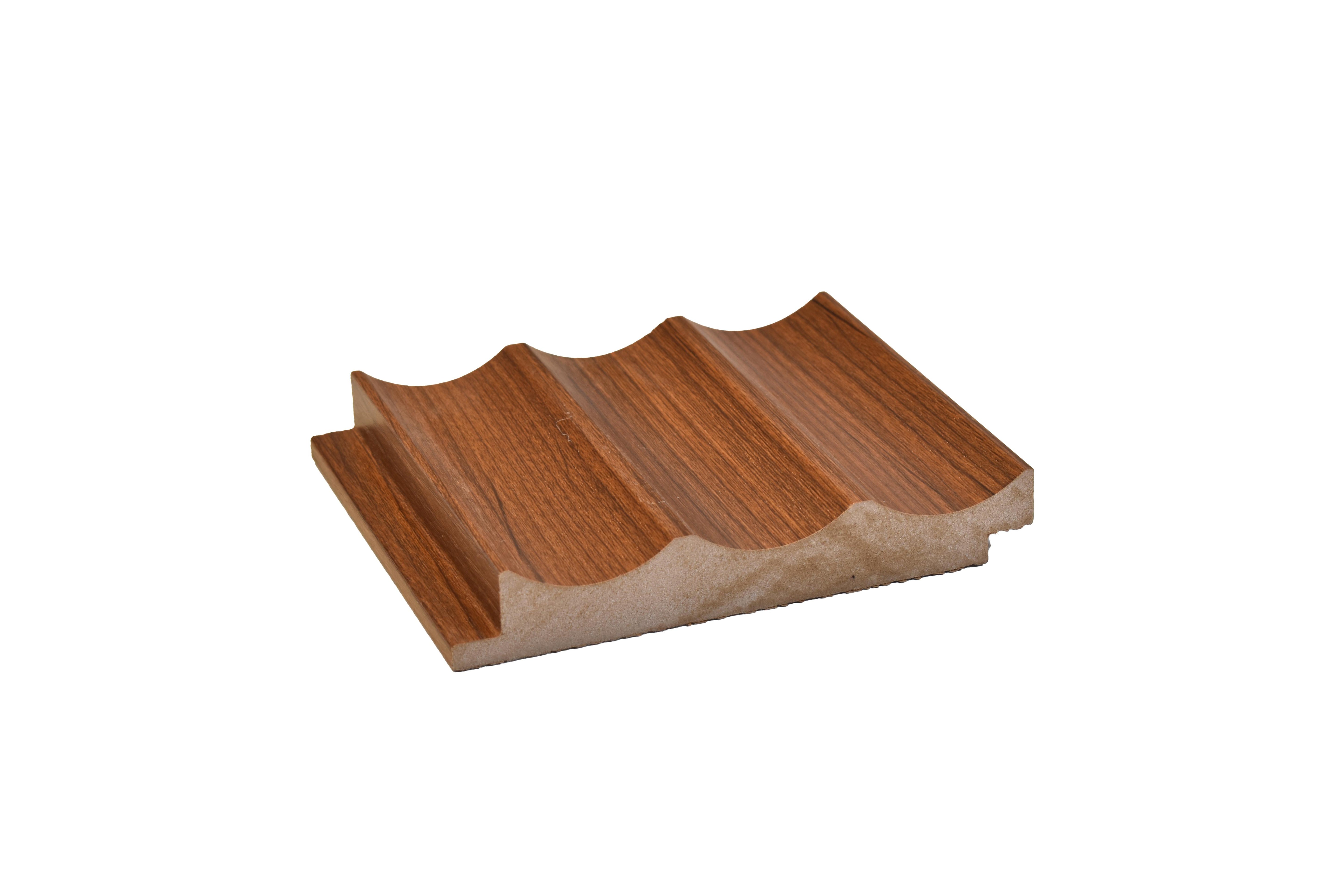 Wooden Mdf Louvers Panel Wood Brown 9x0.39 Ft - Pn 00055