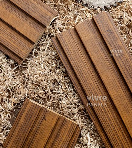 Wooden 9 Ft X 4.75 Inch Mdf Louvers Panel Wood Brown 9x0.39 - Pn 00057