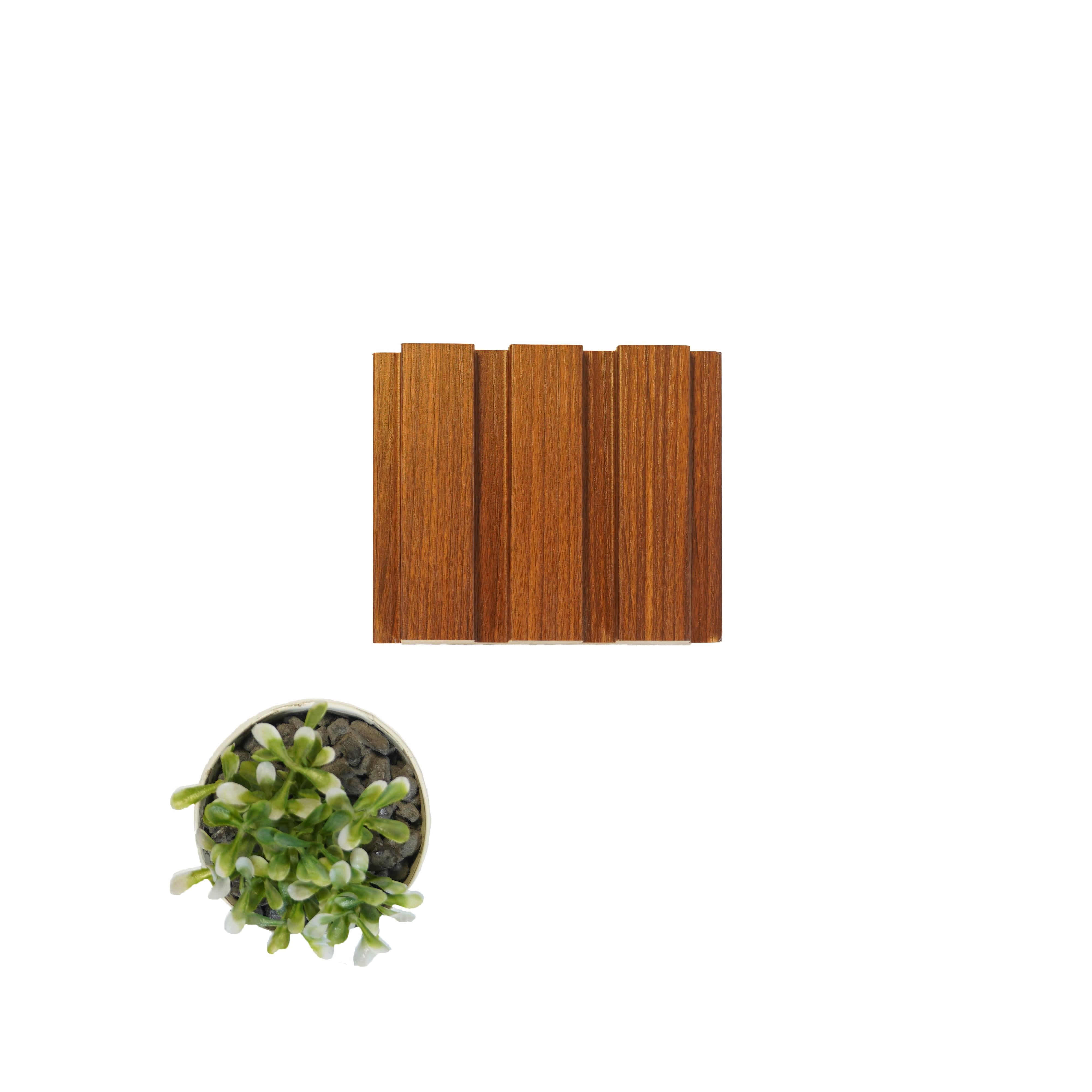 Wooden 9 Ft X 4.75 Inch Mdf Louvers Panel Wood Brown 9x0.39 - Pn 00057