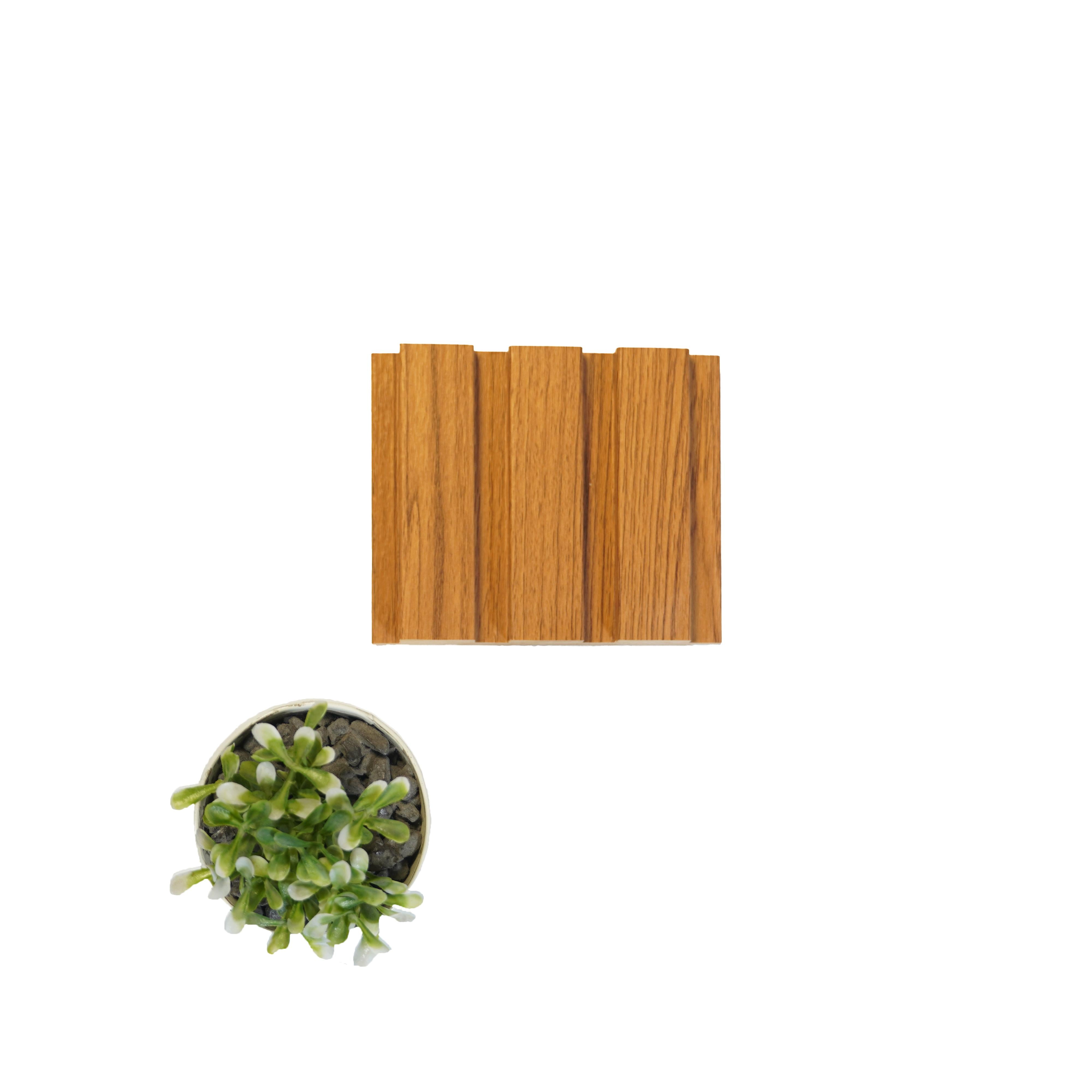 Wooden 9 Ft X 4.75 Inch Mdf Louvers Panel Wood Brown 9x0.39 - Pn 00058