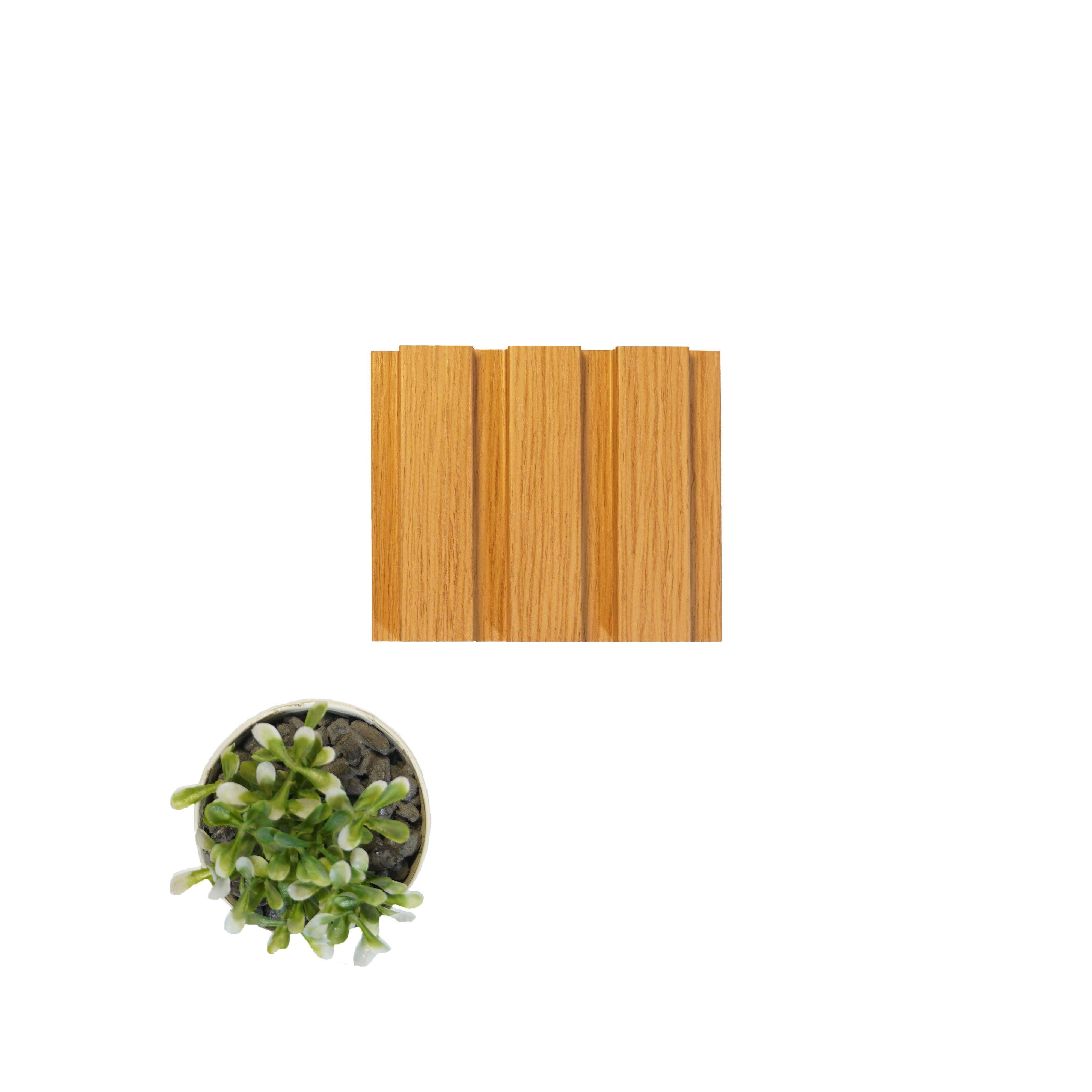 Wooden 9 Ft X 4.75 Inch Mdf Louvers Panel Wood Brown 9x0.39 - Pn 00061