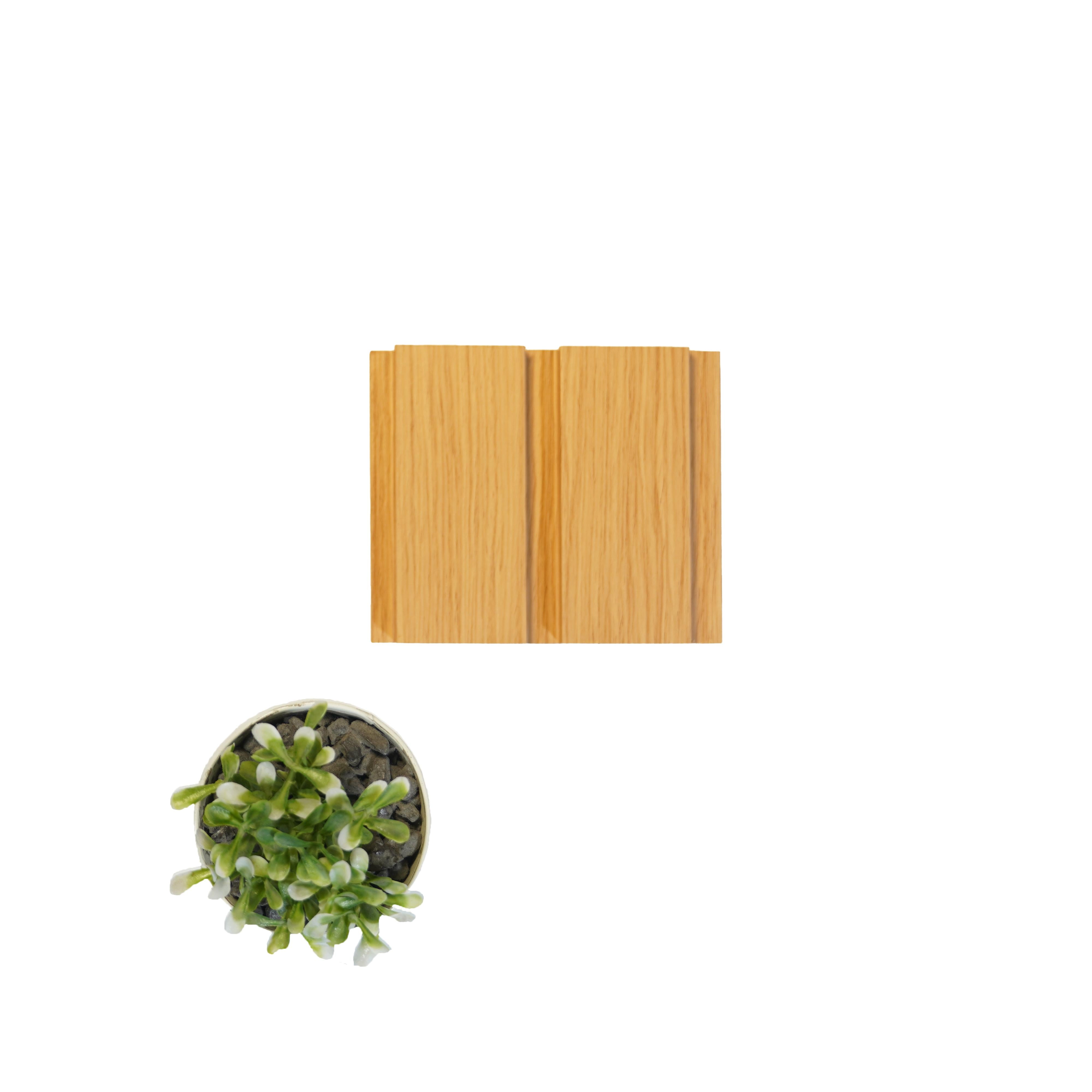 Wooden Mdf Louver Panel Wood Brown 9x0.39 Ft - Pn 00067