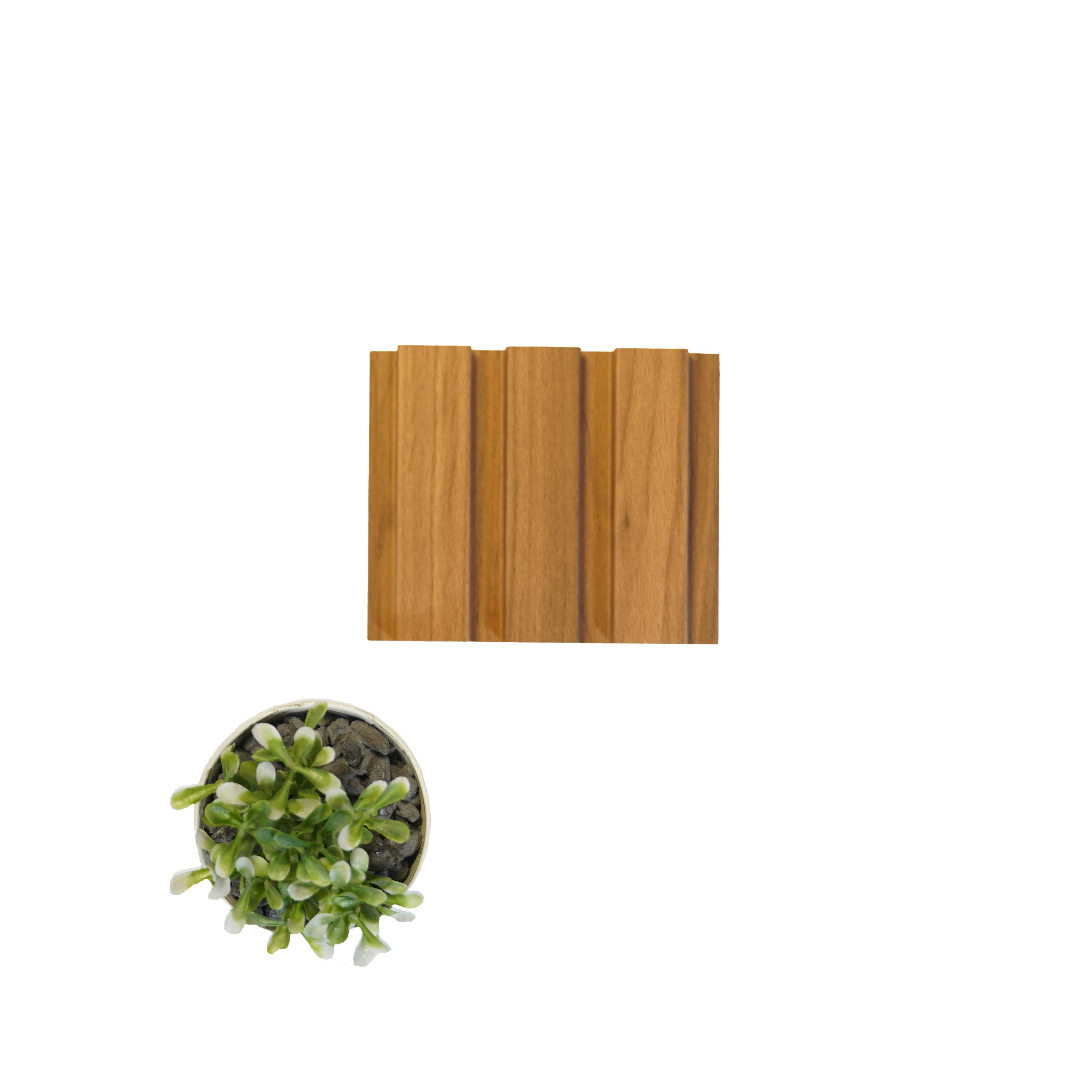 Wooden 9 Ft X 4.75 Inch Mdf Louvers Panel Wood Brown 9x0.39 - Pn 00068