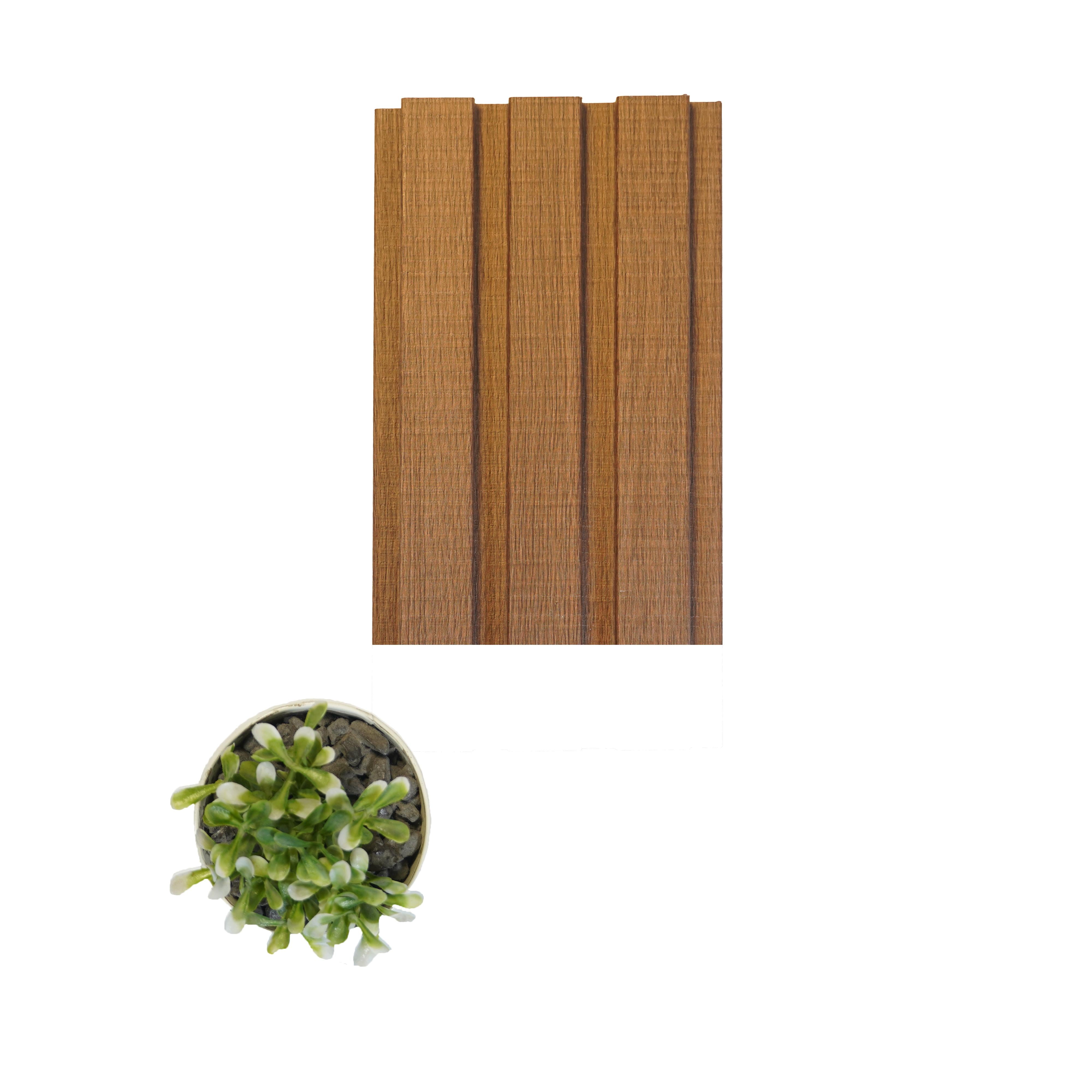 Wooden 9 Ft X 4.75 Inch Mdf Louvers Panel Wood Brown 9x0.39 - Pn 00069