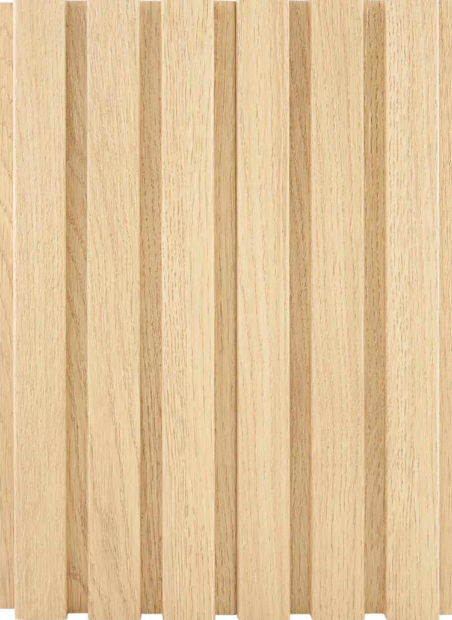 Linear Pattern Mdf Hmr Grade Louver Wood Beige 9x0.39 Ft - Pn 00070