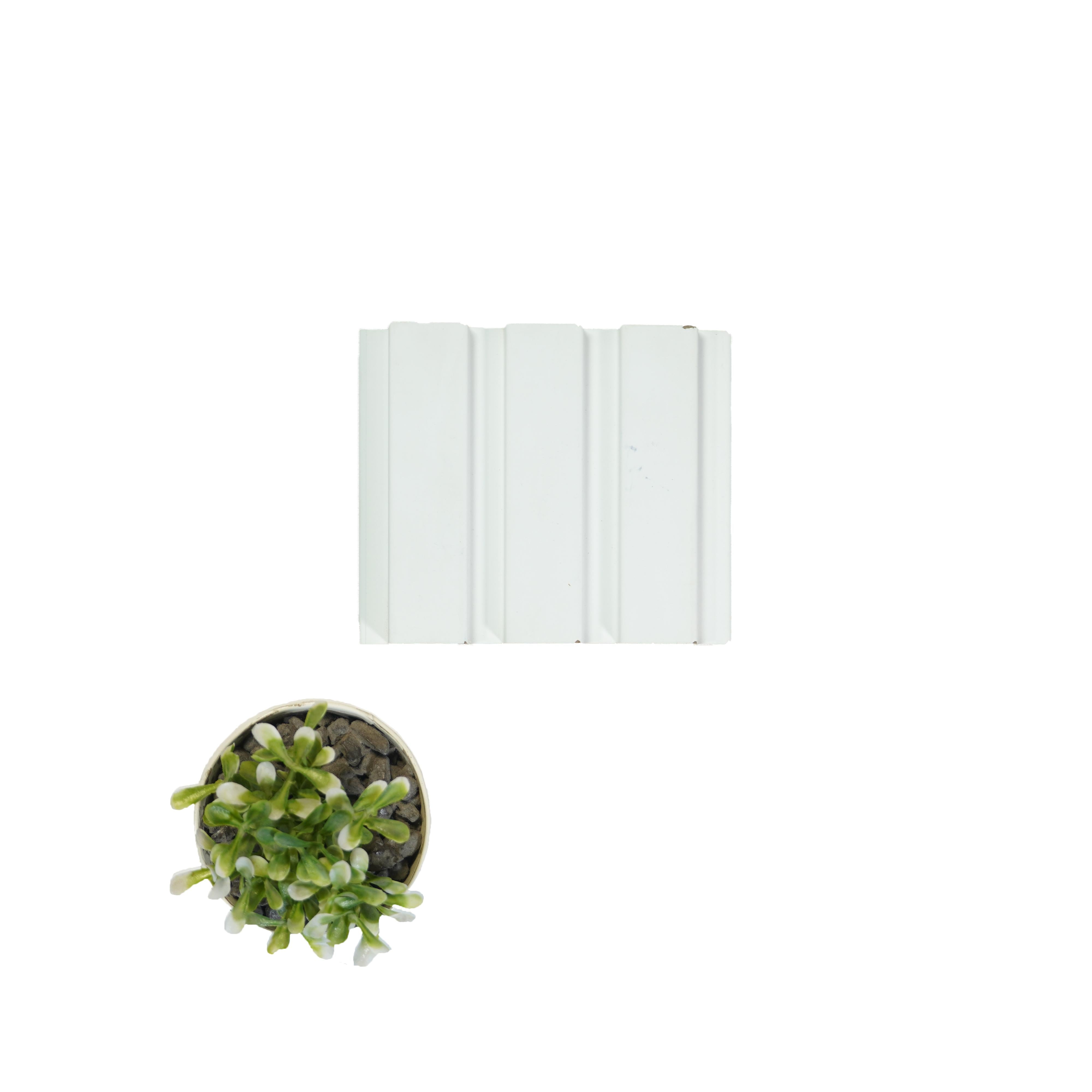 Linear Patterned White Pastels Premium Mdf Louver Plain Colors 9.5x0.39 Ft - Pn 00073