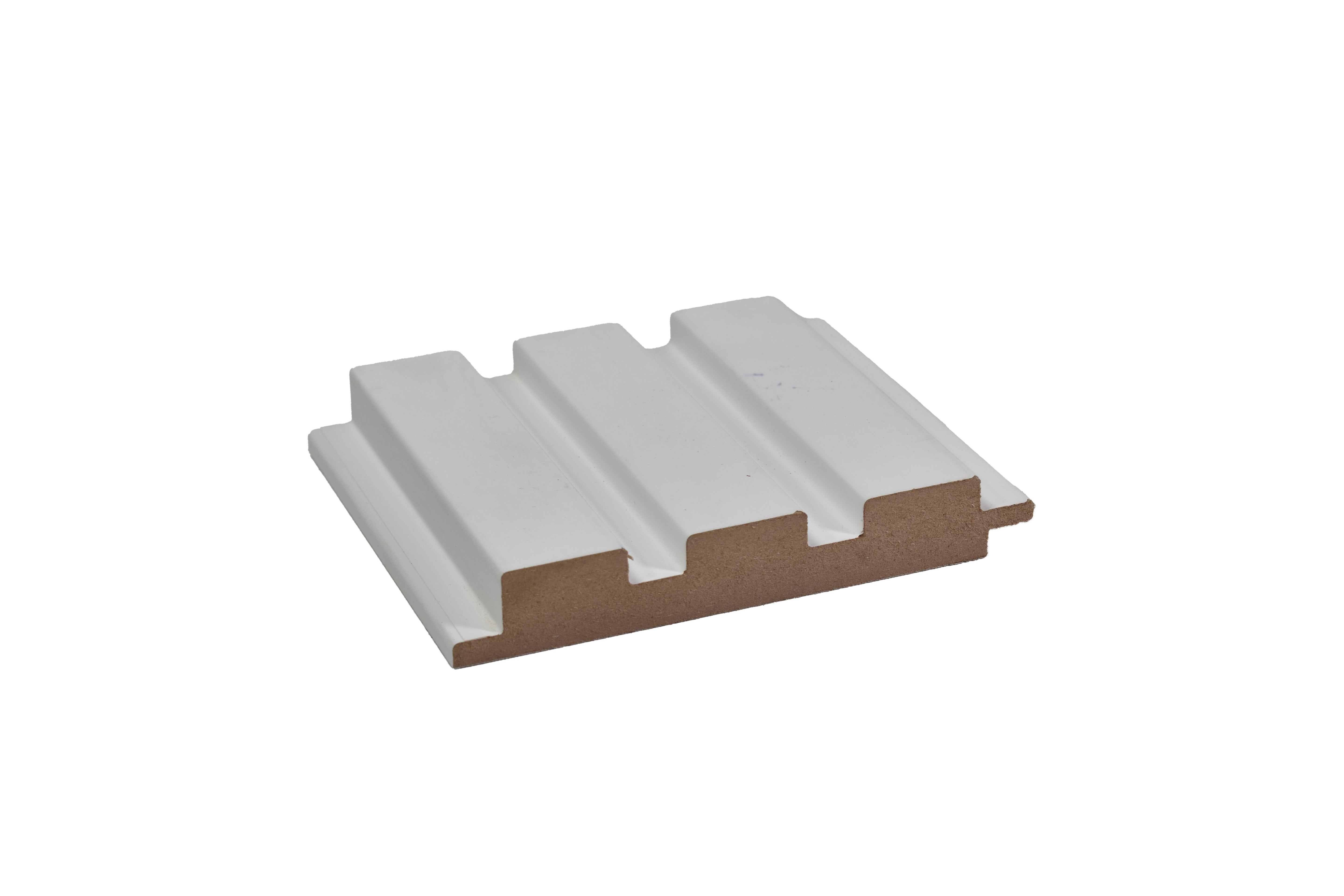 Linear Patterned White Pastels Premium Mdf Louver Plain Colors 9.5x0.39 Ft - Pn 00073