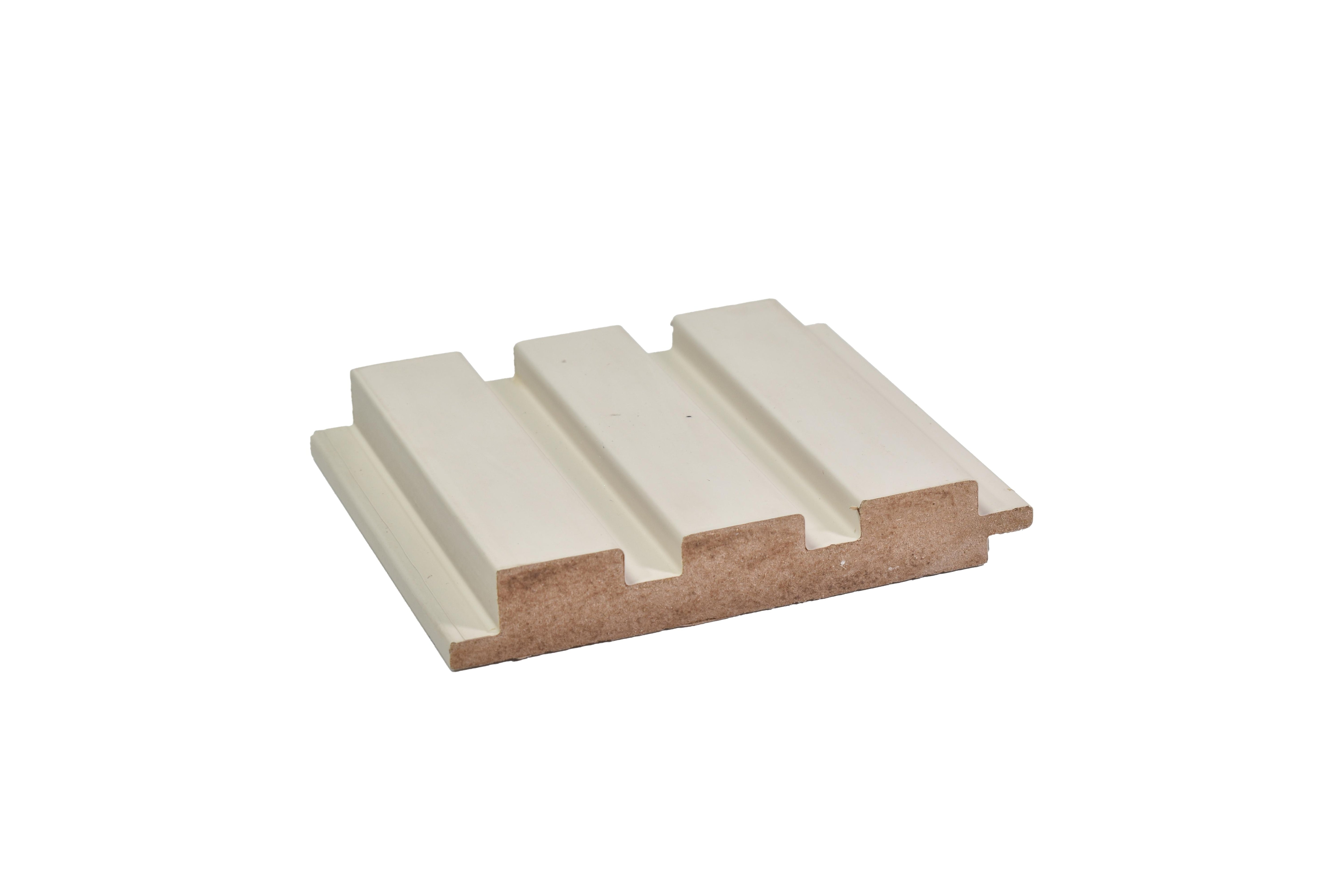 Linear Patterned Beige Pastels Premium Mdf Louver Plain Colors 9.5x0.39 Ft - Pn 00076