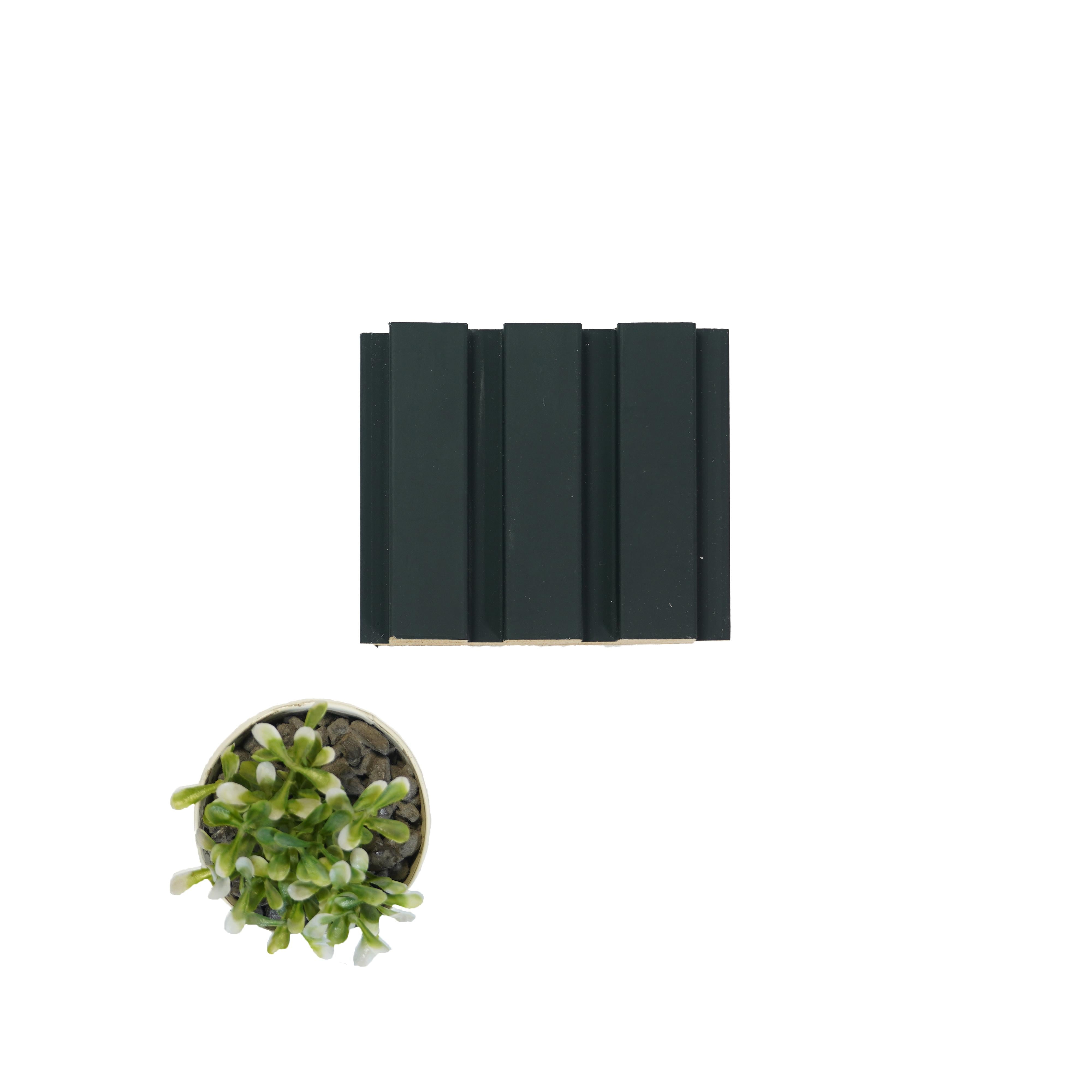 Linear Patterned Black Pastels Premium Mdf Louver Plain Colors 9.5x0.39 Ft - Pn 00077
