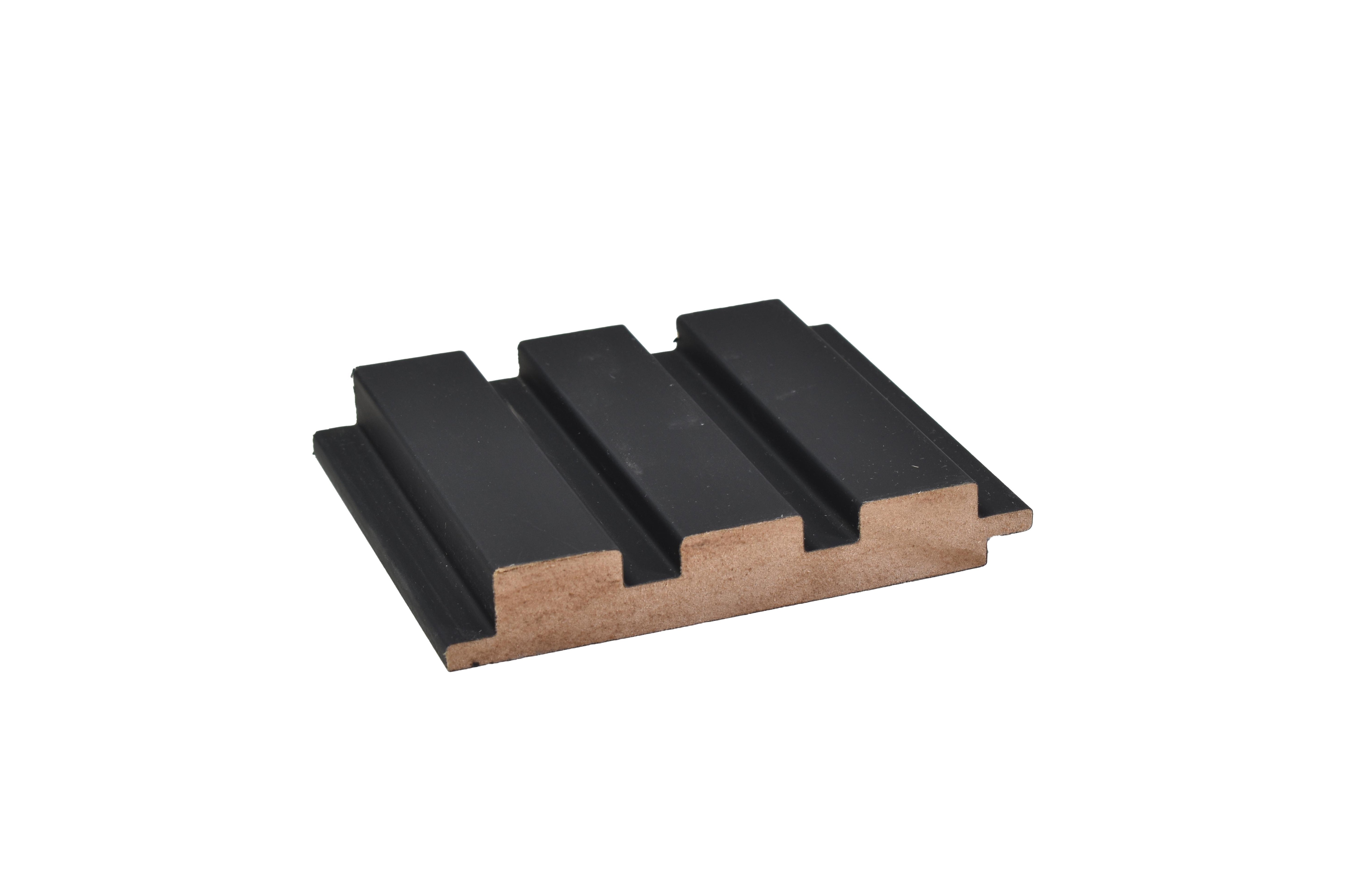 Linear Patterned Black Pastels Premium Mdf Louver Plain Colors 9.5x0.39 Ft - Pn 00077