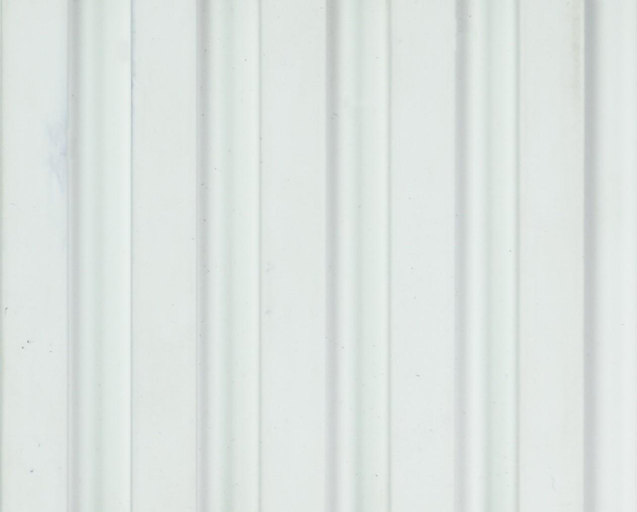 Ribbed Patterned White Pastels Premium Mdf Louver Plain Colors 9.5x0.39 Ft - Pn 00078