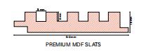 Ribbed Patterned White Pastels Premium Mdf Louver Plain Colors 9.5x0.39 Ft - Pn 00078