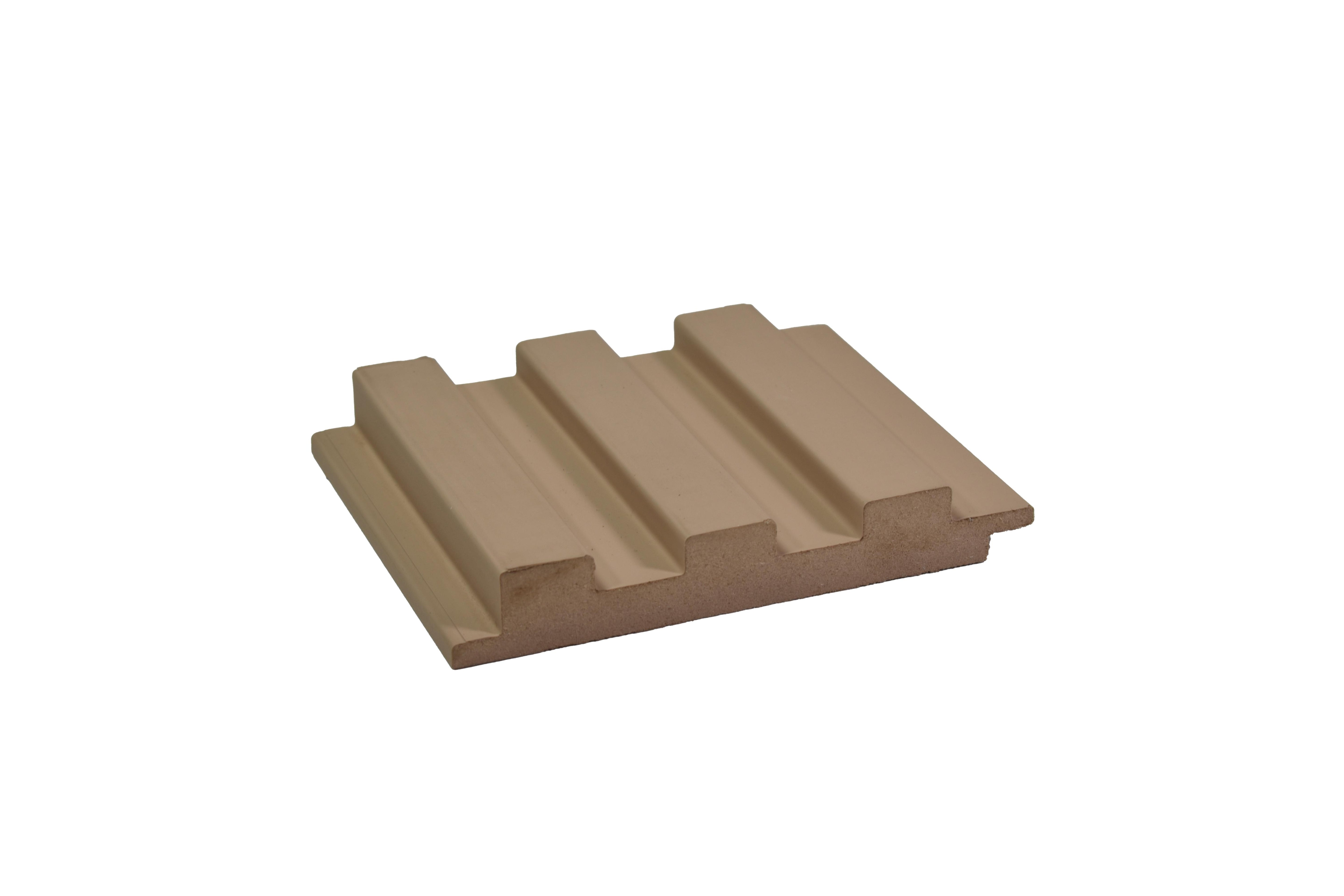 Block Patterned Beige Pastels Premium Mdf Louver Plain Colors 9.5x0.39 Ft - Pn 00081