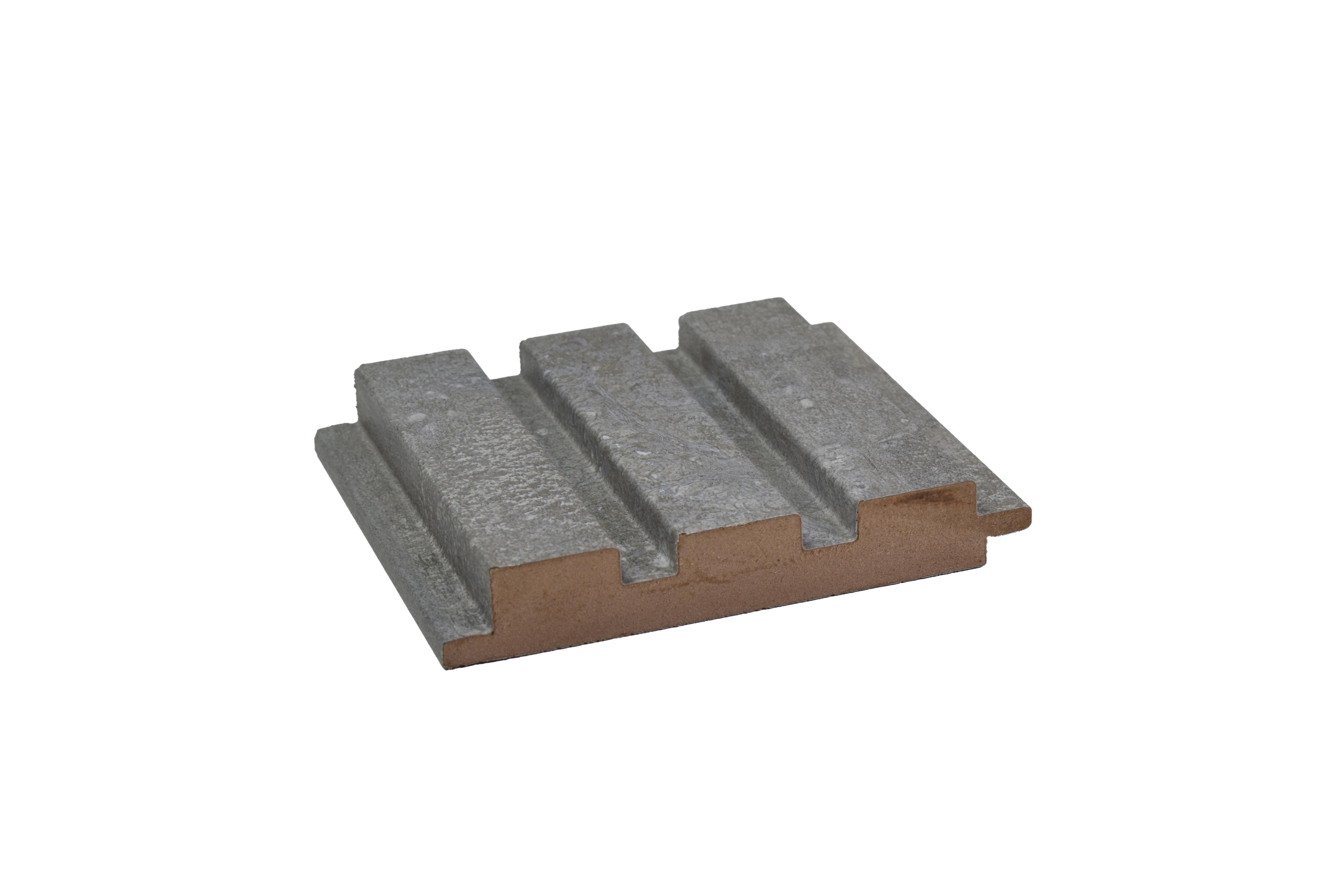 Grey Stone Linear Small Premium Mdf Louver Marble & 9.5x0.39 Ft - Pn 00082